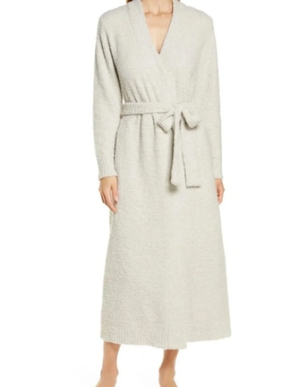 New Women’s UGG Lenny Plush Wrap Robe with Belt in Driftwood Size Medium - Picture 1 of 3